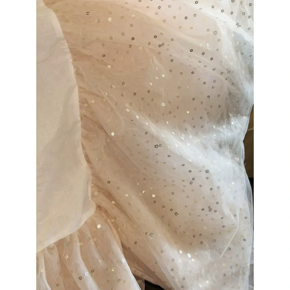 Emily & Meritt for Pottery Barn Tulle Kids Bedskirt 28x52x16 Crib Or Toddler Bed